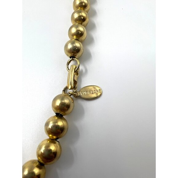 Parklane 14" Necklace Beaded Gold Vintage - Picture 2 of 2